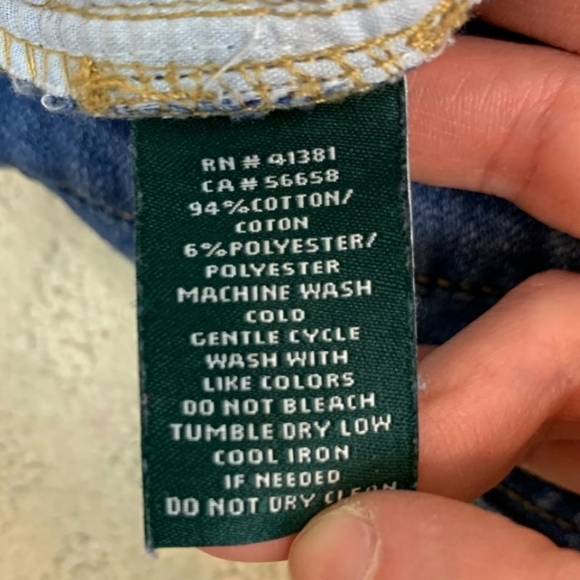 Lauren Ralph Lauren High Rise Release Hem Crop Jeans Size 16 - Picture 5 of 5